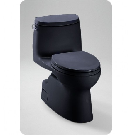 TOTO MS614114CEF Carlyle® II One-Piece High-Efficiency Toilet in Ebony Black, 1.28GPF