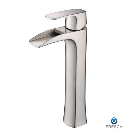 Fresca FFT3072BN Fortore Single Hole Vessel Mount Bathroom Faucet in Brushed Nickel