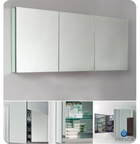 Fresca FMC8019 60" Wide Bathroom Medicine Cabinet with Mirrors