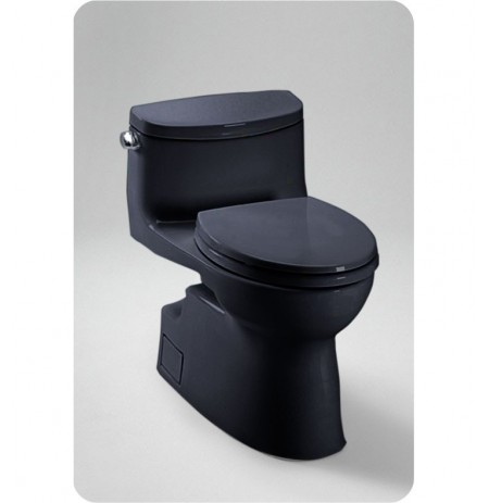 TOTO MS644114CEF Carolina® II One-Piece High-Efficiency Toilet in Ebony Black, 1.28GPF
