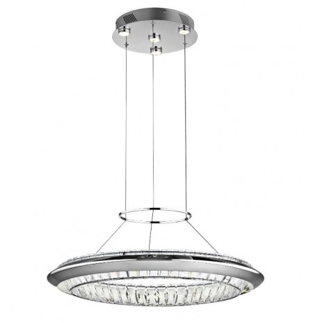Elan Lighting 83621 Joez Pendant in Chrome Finish with Clear Crystals