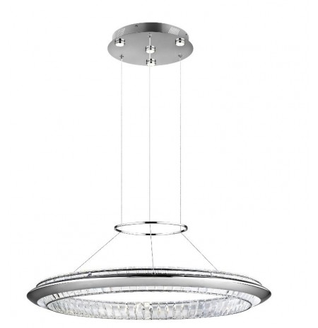 Elan Lighting 83623 Joez Pendant in Chrome Finish with Clear Crystals
