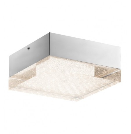Elan Lighting 83603 Gorva LED Flushmount in Chrome Finish with Clear Cubic Zirconia Chip Diffuser