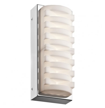 Elan Lighting 83642 Minse LED Sconce in Chrome Finish with Ivory-White Acrylic Shade