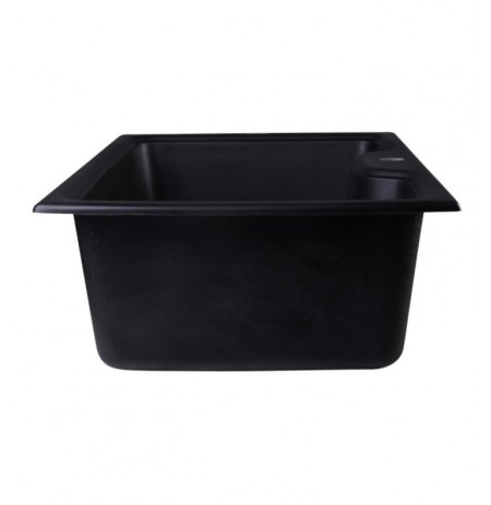 ALFI Brand AB3520DI-BLA Black 35" Drop-In Single Bowl Granite Composite Kitchen Sink