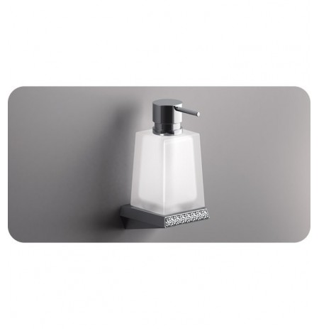 SONIA 161935 S8SWK Wall Mounted Soap Dispenser in Chrome/Glass with Swarovski Elements