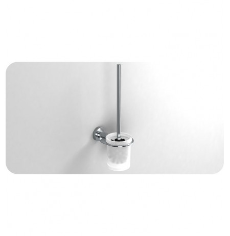 SONIA 48330026 Tecno Project Toilet Brush Set in Glass/Chrome