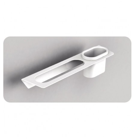 SONIA 161997 Code Towel Bar and Tumbler in White