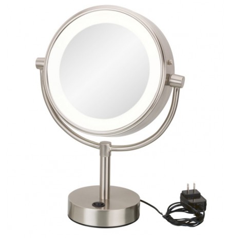Aptations 745 Kimball & Young NeoModern LED Lighted Freestanding Magnified Makeup Mirror