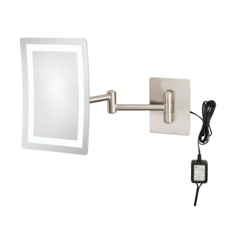 Aptations 949 Kimball & Young Single-Sided LED Lighted Rectangular Magnified Makeup Wall Mirror