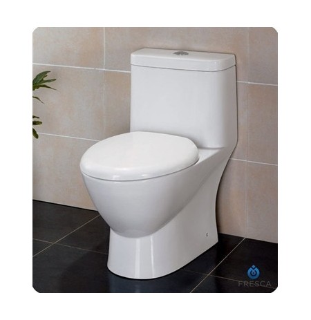 Fresca FTL2346 Serena One Piece Dual Flush Toilet with Soft Close Seat