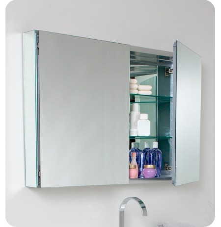 Fresca FVN8010GO Mezzo Modern Bathroom Vanity with Medicine Cabinet in Gray Oak