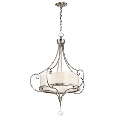 Kichler 42864CLP Lara Collection Chandelier/ Pendant 3 Light in Classic Pewter