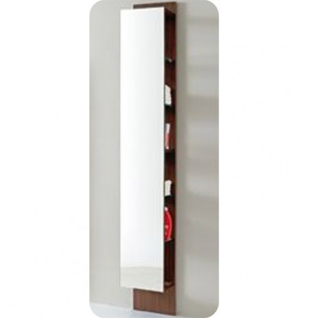 LaToscana 7004-W Asia 85 Collection Wenge Tall Wall Mount Linen Tower