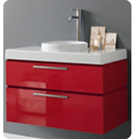 LaToscana 7063-139 Asia 85 Collection Red Modern Bathroom Vanity