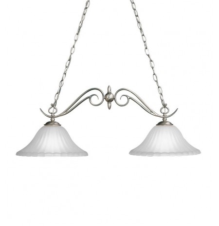 Kichler 2929NI Willowmore Collection Chandelier Island 2 Light in Brushed Nickel