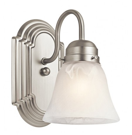 Kichler 5334NI Wall Sconce 1 Light in Brushed Nickel