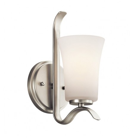 Kichler 45374NI Armida Collection Wall Sconce 1 Light in Brushed Nickel
